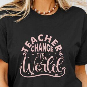 Teacher change the world T shirt Happy first Day Of School shirt